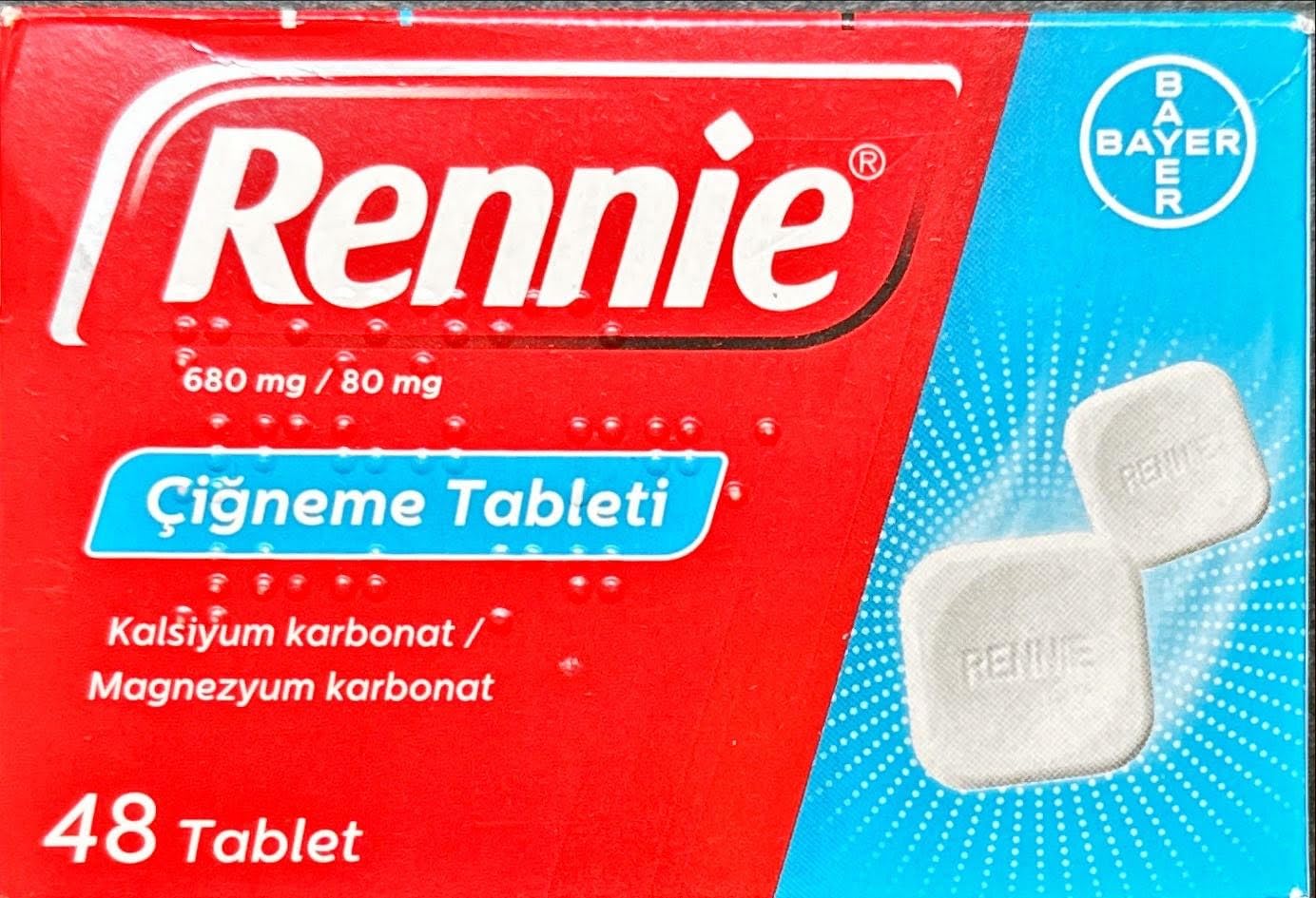 Buy Türkiye Online Rennie Peppermint 72 Tablets | Ubuy
